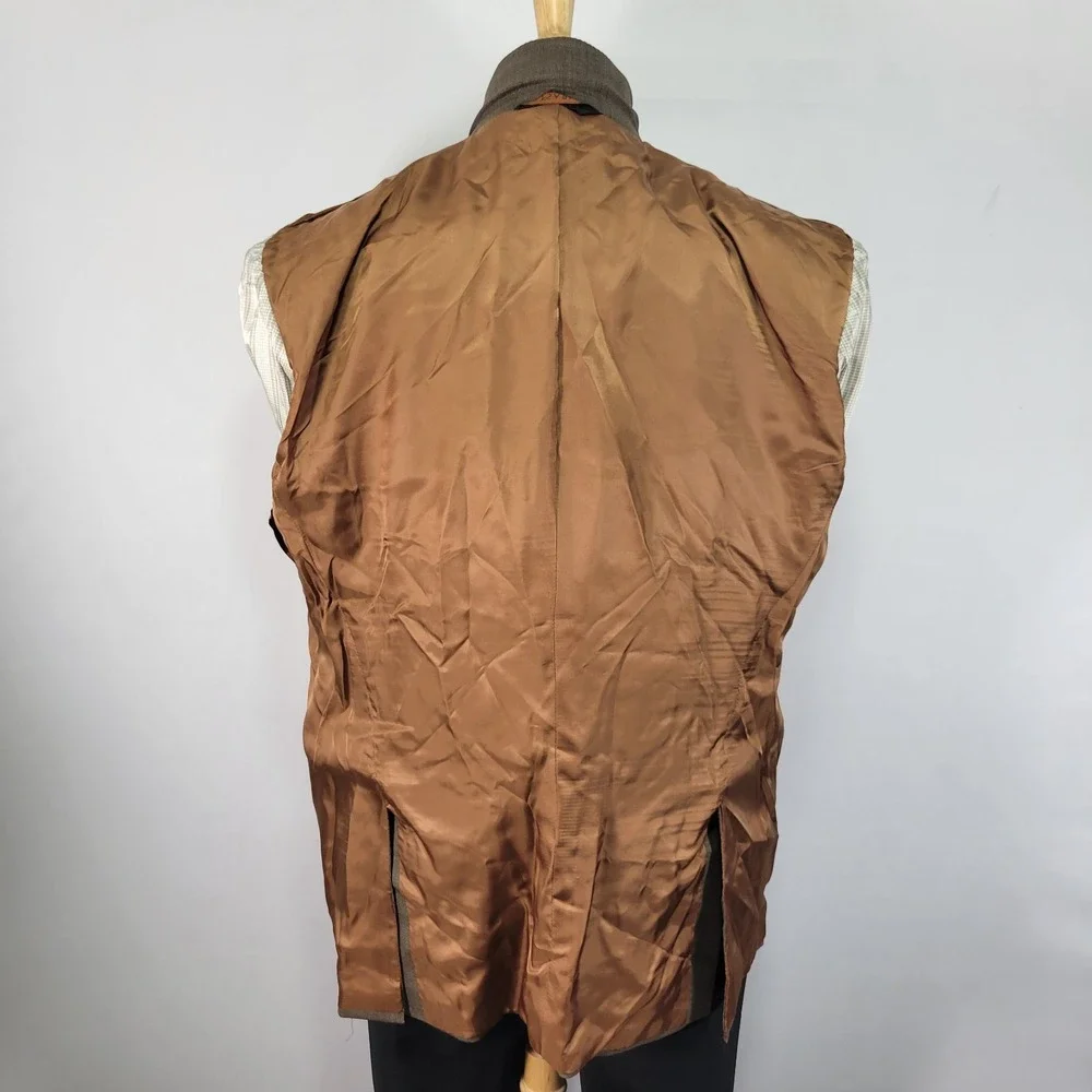 JOS A BANK Men's Sport Coat Blazer Two Button MODEL 500‎ Brown Wool Size 46R